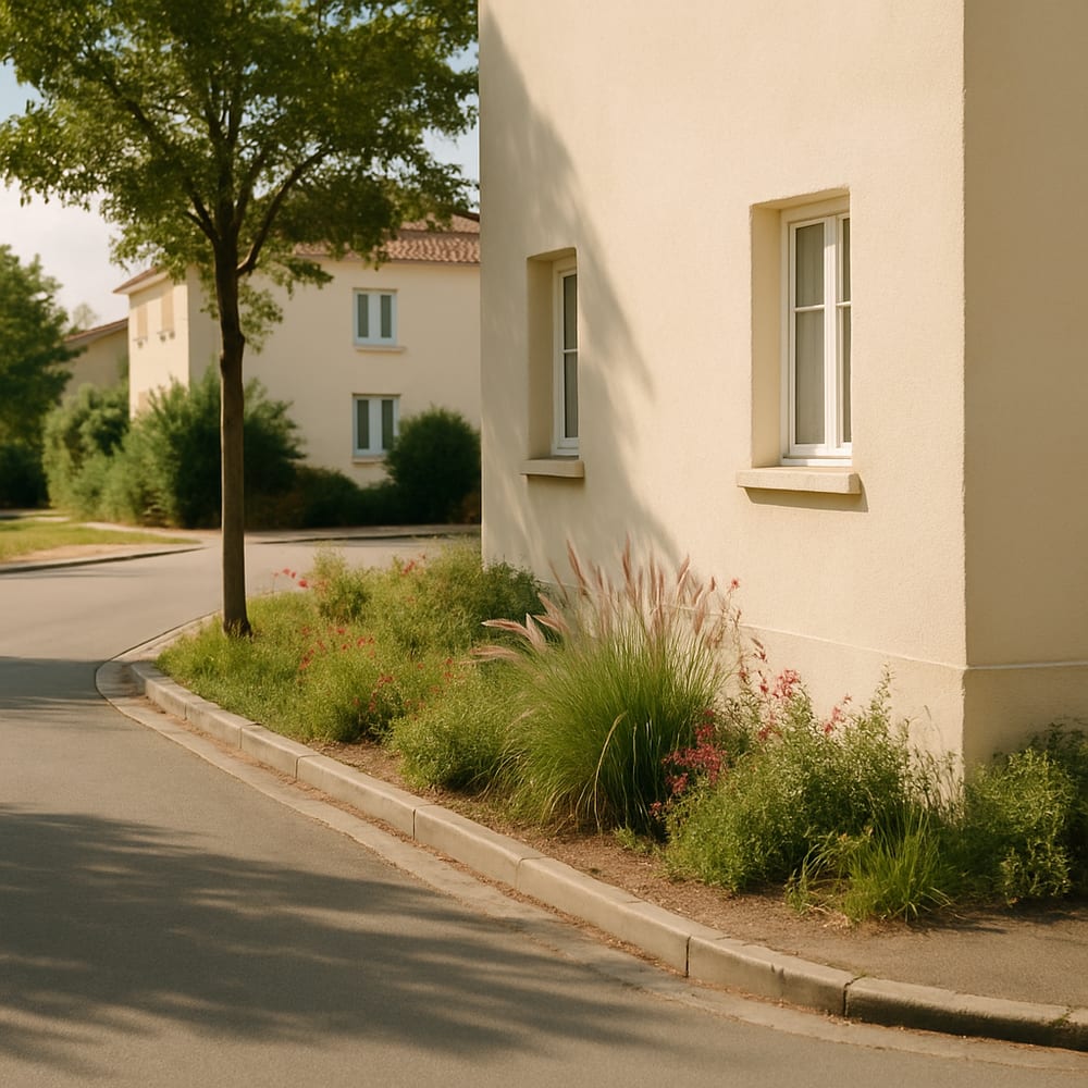 Voie cyclable à Tournefeuille photographiée sans personne identifiable